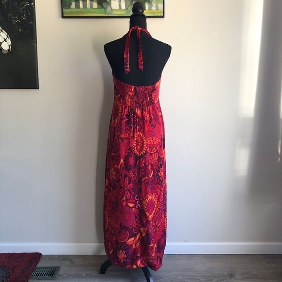 Floral Halter Maxi Dress - Picture 3 of 10